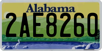 AL license plate 2AE8260