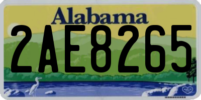 AL license plate 2AE8265