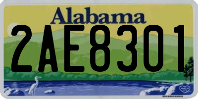 AL license plate 2AE8301