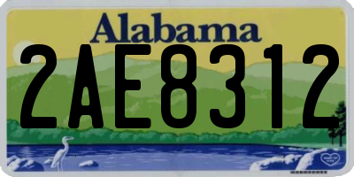 AL license plate 2AE8312