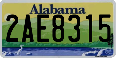 AL license plate 2AE8315
