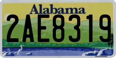 AL license plate 2AE8319