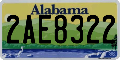 AL license plate 2AE8322