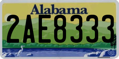 AL license plate 2AE8333
