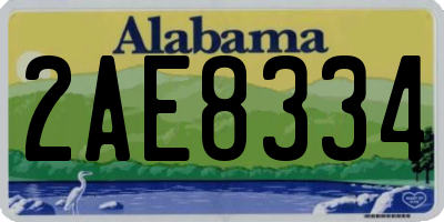 AL license plate 2AE8334