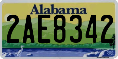 AL license plate 2AE8342