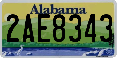 AL license plate 2AE8343
