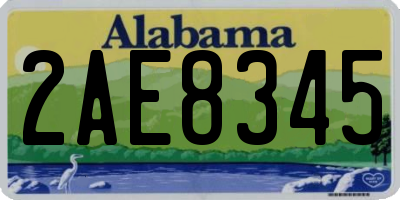 AL license plate 2AE8345