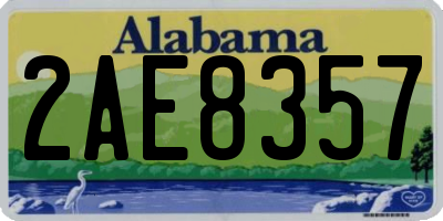 AL license plate 2AE8357