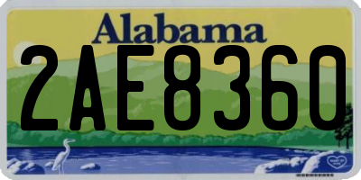 AL license plate 2AE8360