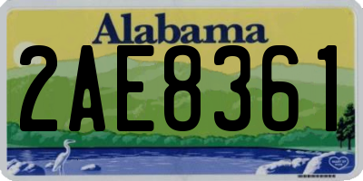 AL license plate 2AE8361