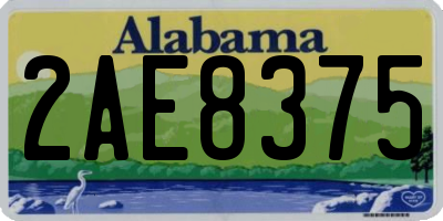 AL license plate 2AE8375