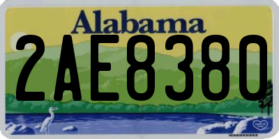 AL license plate 2AE8380