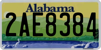 AL license plate 2AE8384