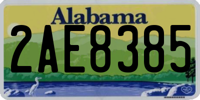 AL license plate 2AE8385