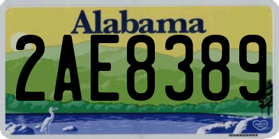 AL license plate 2AE8389