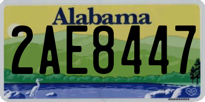 AL license plate 2AE8447