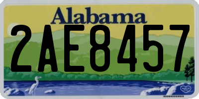 AL license plate 2AE8457