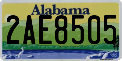 AL license plate 2AE8505