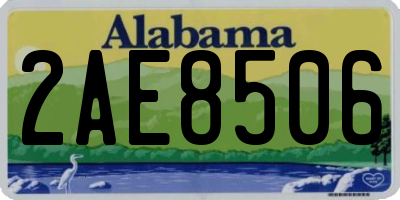 AL license plate 2AE8506