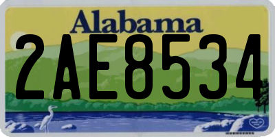 AL license plate 2AE8534