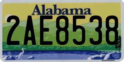 AL license plate 2AE8538
