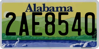 AL license plate 2AE8540