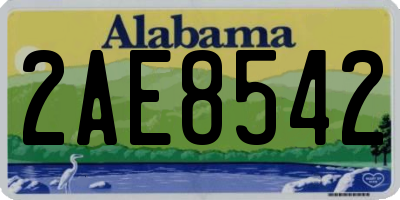 AL license plate 2AE8542