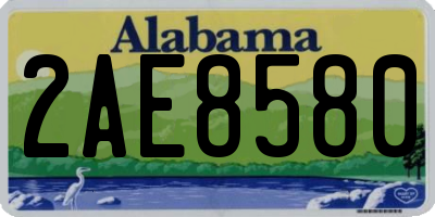 AL license plate 2AE8580
