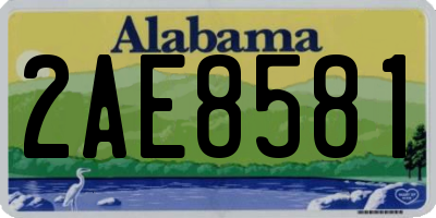 AL license plate 2AE8581
