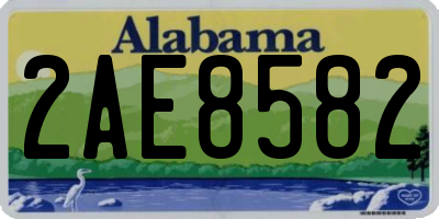 AL license plate 2AE8582