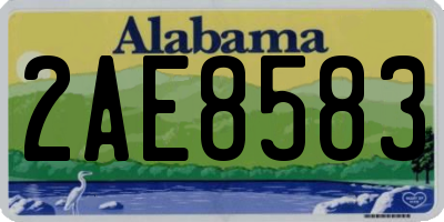 AL license plate 2AE8583