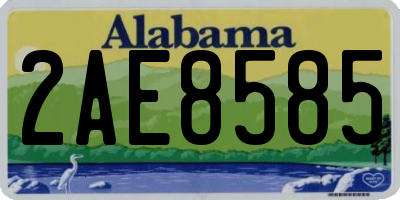 AL license plate 2AE8585