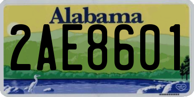 AL license plate 2AE8601