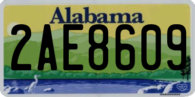 AL license plate 2AE8609