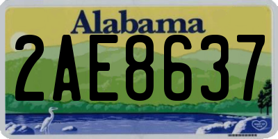 AL license plate 2AE8637