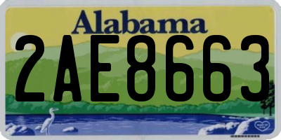 AL license plate 2AE8663
