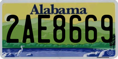 AL license plate 2AE8669