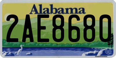 AL license plate 2AE8680