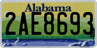 AL license plate 2AE8693