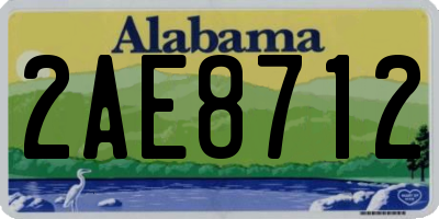 AL license plate 2AE8712