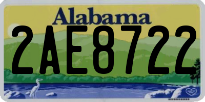 AL license plate 2AE8722