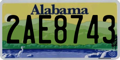 AL license plate 2AE8743