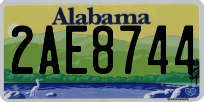 AL license plate 2AE8744
