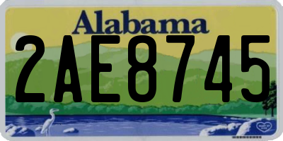 AL license plate 2AE8745