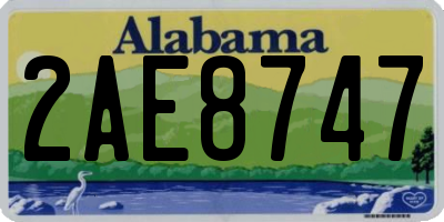 AL license plate 2AE8747