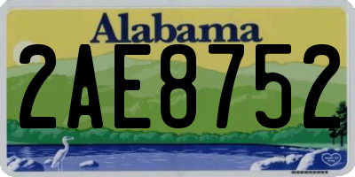 AL license plate 2AE8752