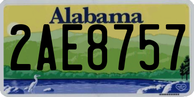 AL license plate 2AE8757