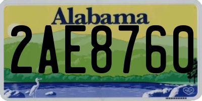 AL license plate 2AE8760
