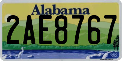 AL license plate 2AE8767